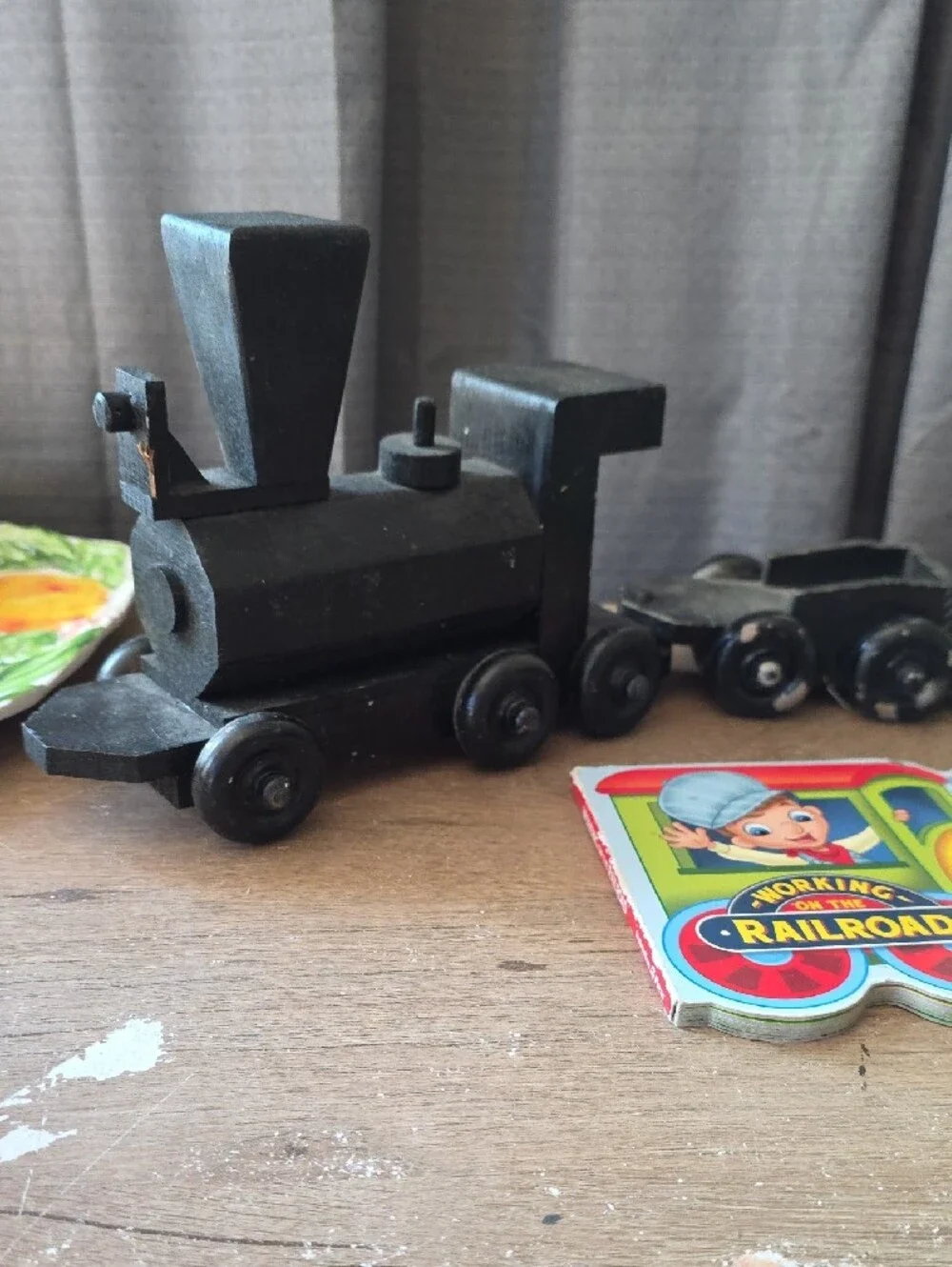Kids Colorful Train Puzzle Toy - Green & Black